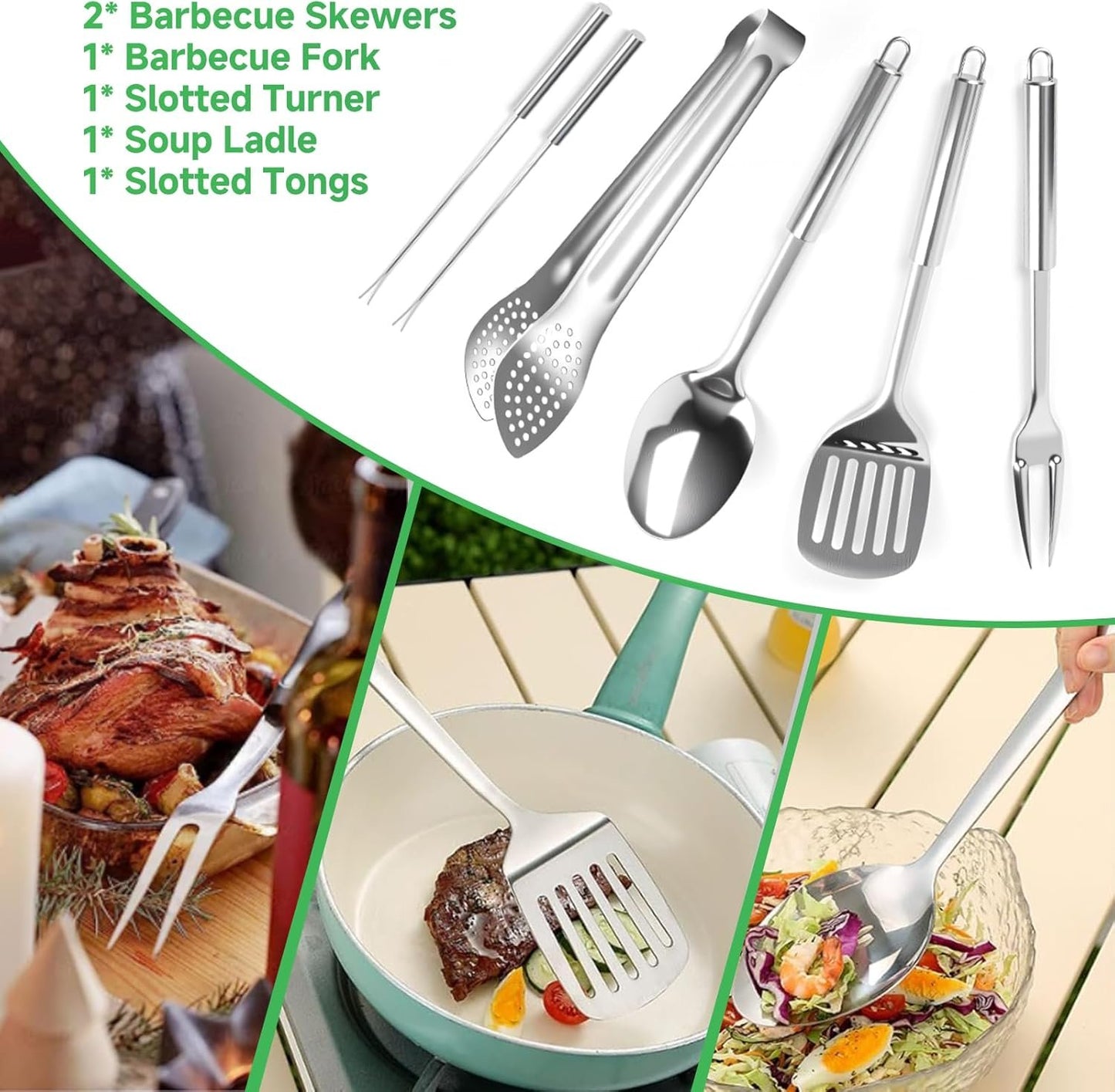 Camping Kitchen Accessories 27Pcs, Camping Kitchen Tools with Storage Bag, Outdoor Gadgets, Portable Camping RV Kitchen Set for Travel, Picnic, Camper, Party
