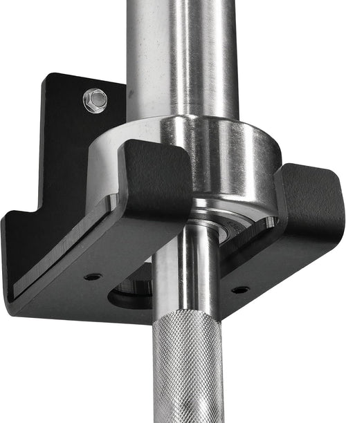 Yes4All Vertical Wall Mounted Olympic Barbell Holder Top, Barbell Storage Rack, Hanging Barbell Rack 1, 2 or 4 Bars for Home Fitness Equipment