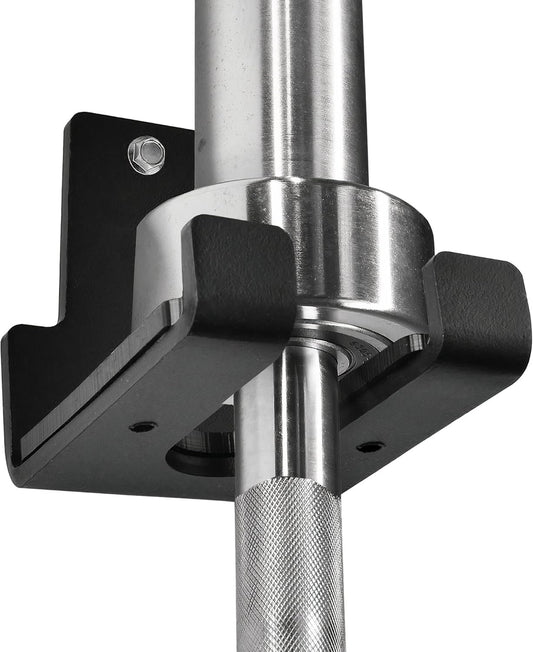 Yes4All Vertical Wall Mounted Olympic Barbell Holder Top, Barbell Storage Rack, Hanging Barbell Rack 1, 2 or 4 Bars for Home Fitness Equipment
