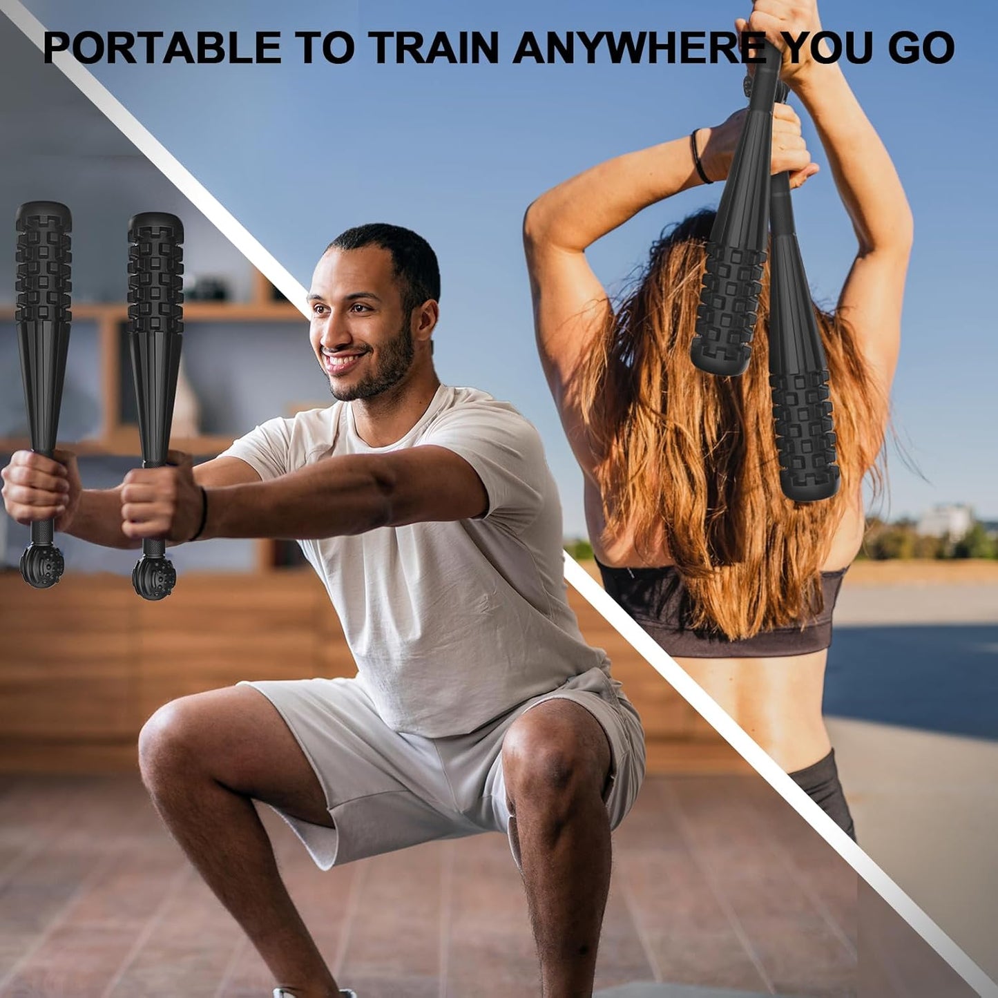 POWER GUIDANCE Macebell Indian Clubbells, Steel Mace, Indian Club, Gorilla Sports, Suitable for Home Gym Training, Massage and Rehabilitation 2kg 4kg 6kg 10kg