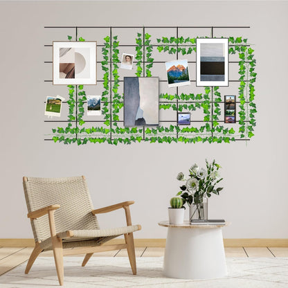 27 Pack 195Ft Artificial Ivy, Garland Fake Vines Leaves Hanging Vine Plants Green Leaves for Bedroom Home Garden Trellis Fence Balcony Wedding Event Decor