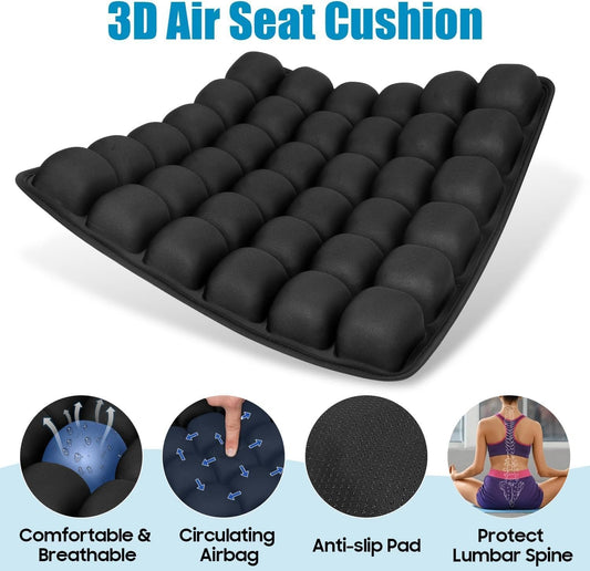 Sondur Travel Cushion, Portable Seat Cushion with Pump, Comfort Support for Office, Car, Plane,Travel Accessories Essentials