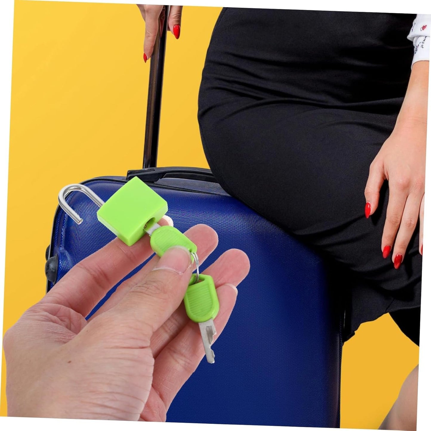 CIYODO 4pcs Keyed Padlocks with Keys Small Luggage Locks for Suitcases Backpacks Lockers Versatile and Security for Travel Daily Use