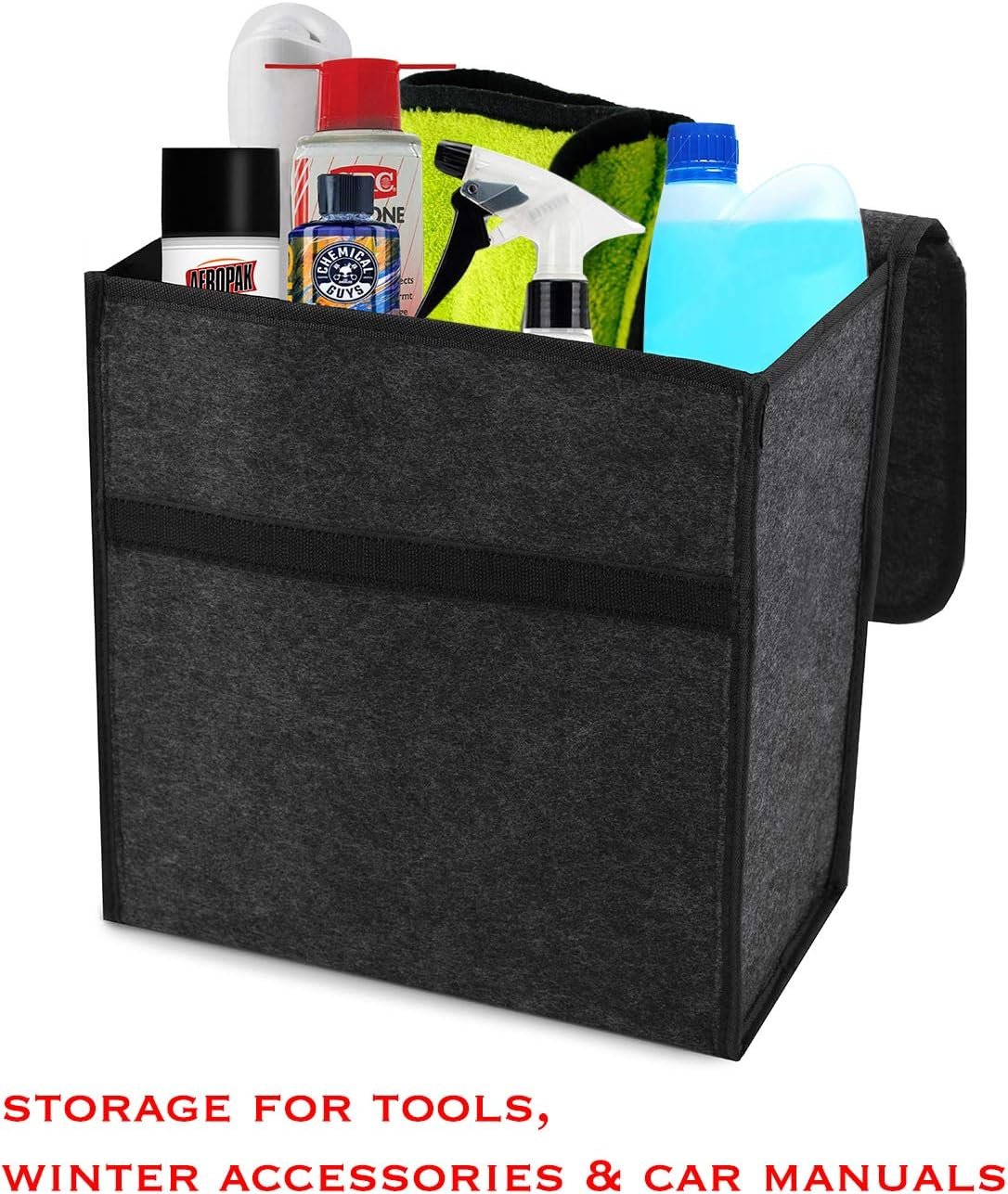 ADEPTNA Durable Anti Slip Car Trunk Boot Tidy Organiser Storage Bag (TALL BOOT ORGANISER)