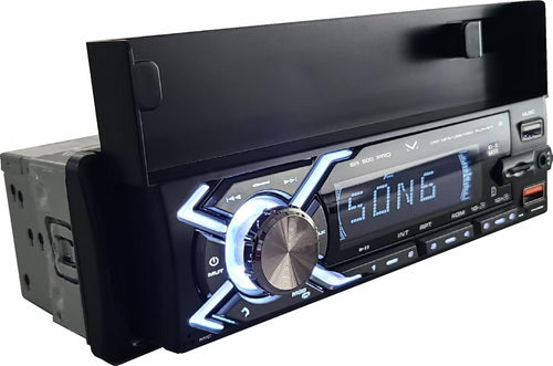 Majestic SA 500 PRO Car Audio System with Smartphone Holder, Bluetooth, MP3/WMA Player USB/Micro SD, Aux-IN, Remote Control, 100W (25W x 4ch), Black