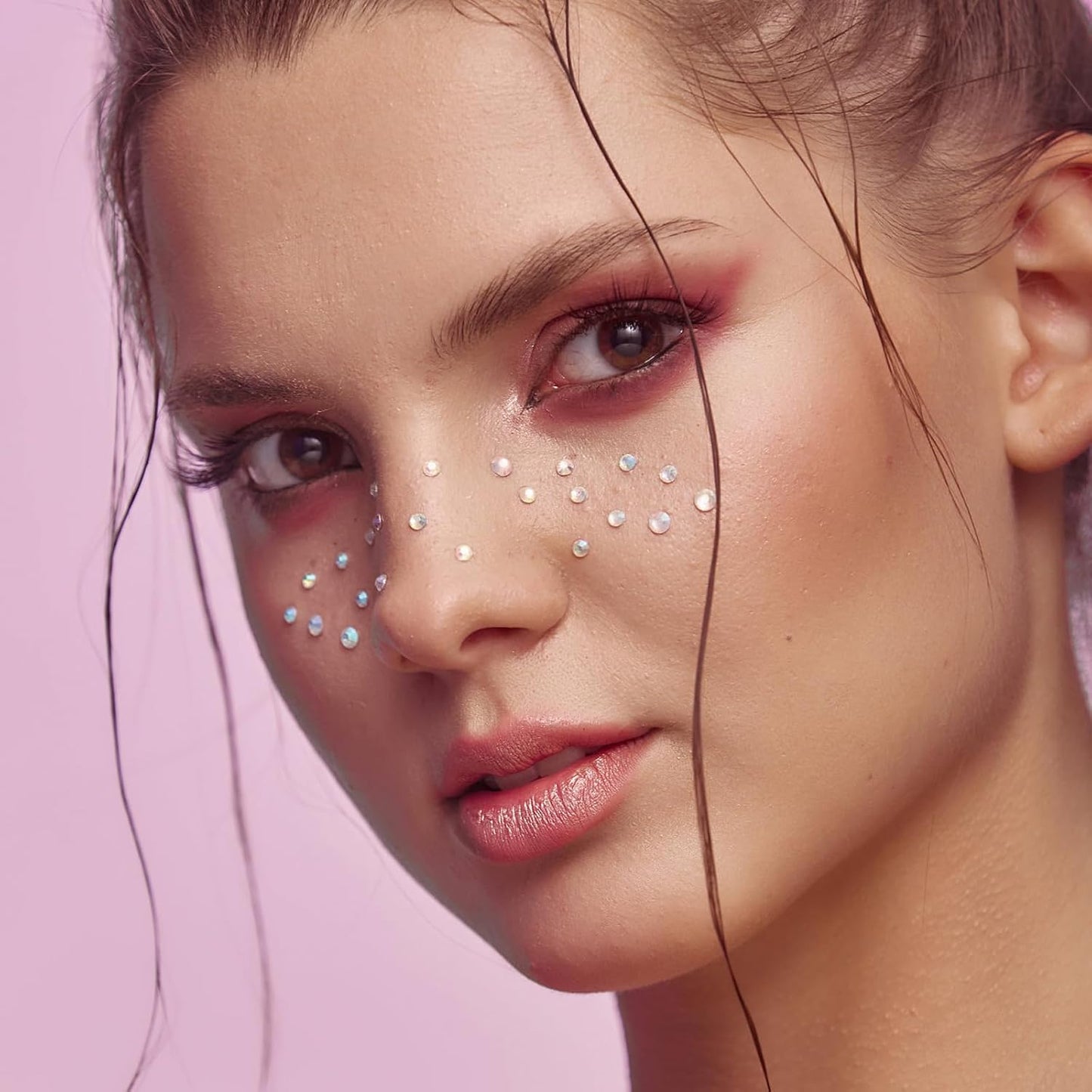 RTRTGS 5 Sheets Make Up,Glitter Gems Stickers for Face,Rhinestones Stickers for Face,Self Adhesive Rhinestones,for Face Make Up Accessories for Festival and Decoration
