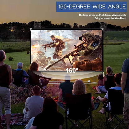 150 Inch Projector Screen and Stand 16:9 HD 4K Large Outdoor Projector Screen Portable Projection Screen with Carrying Bag for Home Theater Backyard Cinema