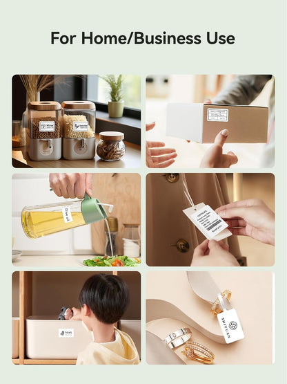 NIIMBOT B21 Inkless Label Maker, Mini Thermal Label Maker Compatible with iOS & Android, for Home Organization, Business, Barcode, QR Code, with 1 Pack 50x30mm White Label, Green