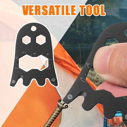 Soda Can Opener, Stainless Steel Ghost Shape Safety Opener, Multifunctional Portable Kitchen Gear, Easy Lid Removal Tool, Ideal for Travel, Home, Picnic, Camping, 2.2x1.57 inches