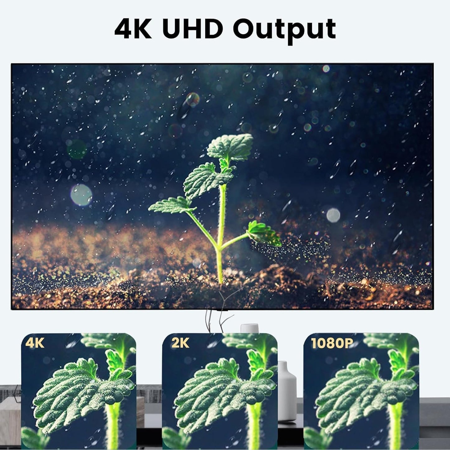 3M 4K DisplayPort to HDMI Cable Adapter, DP to HDMI Male Video UHD 4K@30Hz/2K@60Hz/1080P@120Hz DP to HDTV Uni-Directional Cord for Projector, Desktop, Dell, AMD, NVIDIA, Lenovo, ThinkPad