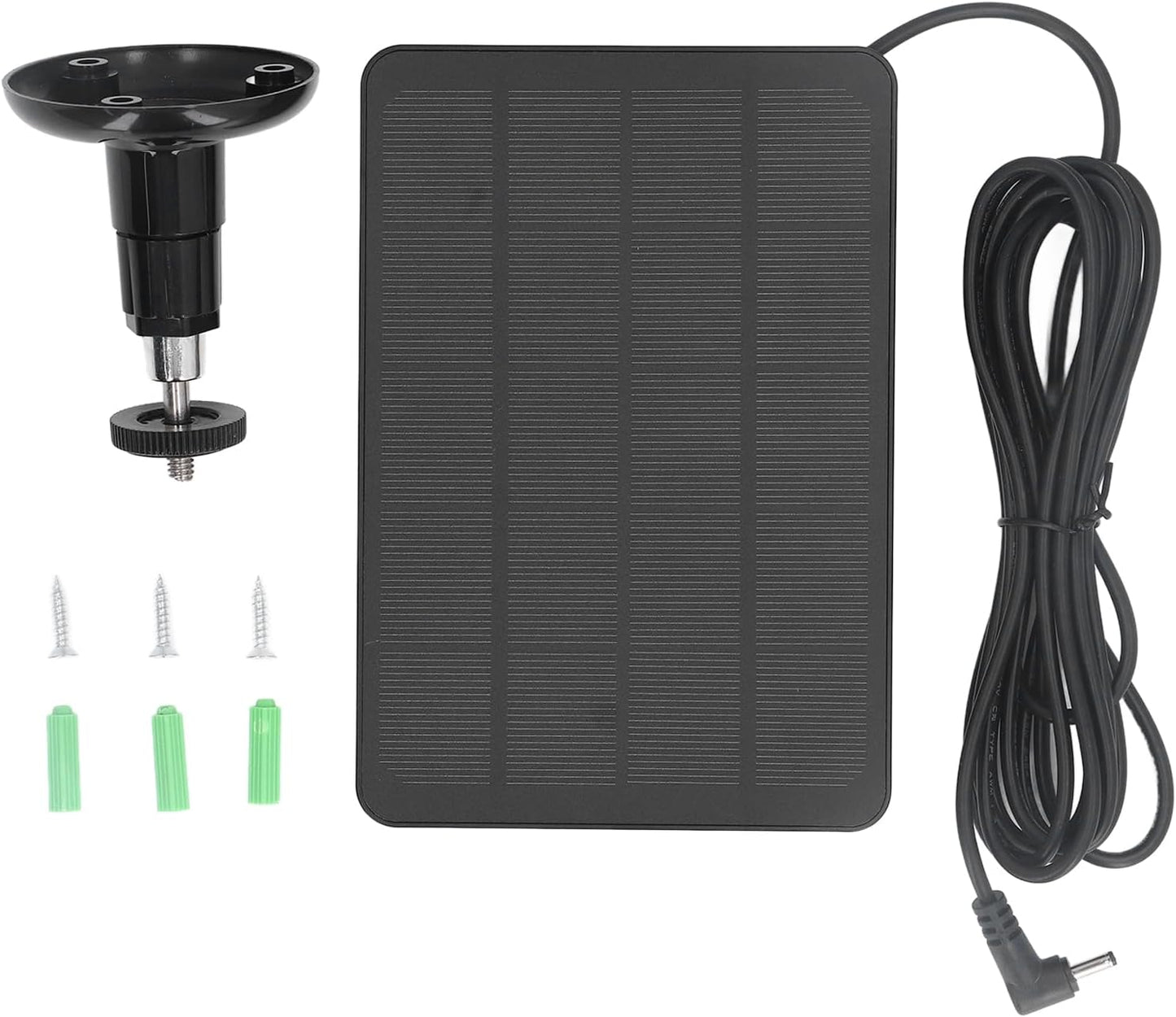 10W Solar Panel Charger, IP65 Waterproof, Fast Charging Compatible with Ring Cam Battery, 360 Degree Rotatable Bracket, Made of Premium Fireproof Material (CSP4W-DC-B)