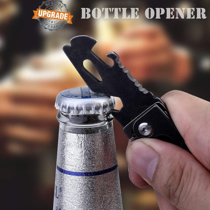 ITOKEY EDC Multitool Small Pocket Knives with Clip Box Cutter with Can/Bottle Opener, Screwdriver, Wrench and Pry Tool, Work Kinfe Gifts for Men Women Dad Everyday Carry