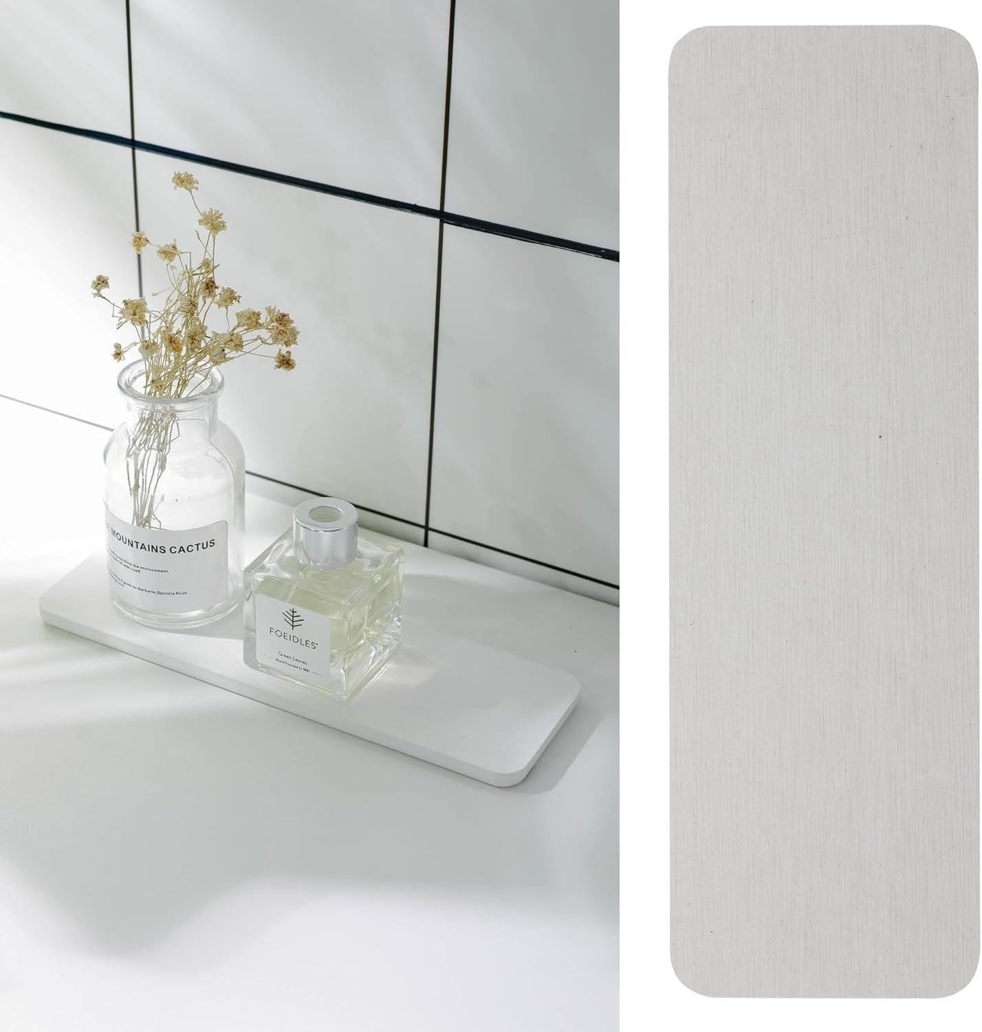NiuYichee 2 PCS Water Absorbent Diatomite Coasters, Diatomaceous Earth Soap Dish, Water Absorbing Stone in The Modern Home Kitchen and Bathroom