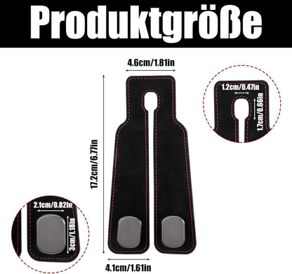 Halinuia 2 Pieces Double Back Car Seat Hook, Car Seat Back Storage Hook Accessories Interior, Hanger for Headrest Storage Bag for Car