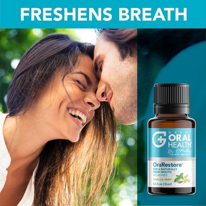 OraRestore Bad Breath Treatment for Adults Halitosis: Dentist Formulated Oral Rinse Concentrate Tooth Oil Liquid Toothpaste, Fresh Breath Mouthwash for Dry Mouth, Oral Care, Healthy Gums & Teeth 15ml