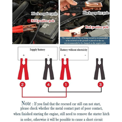 Cavi portatili per auto, 7,2 Feet Heavy Duty Automotive Booster, 0,39 x 86,61 in Vehicle Roadside Safety Accessories, Car and Truck Tool, Essential Vehicle Gear