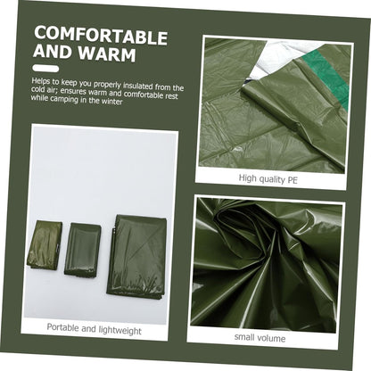 SUPVOX Emergency Tent Cooling Tarp Sack Heated Blanket Bags Emergency Equipment Thermal Liner Camping Bum Tents Pe Tear-Resistant Material Orange