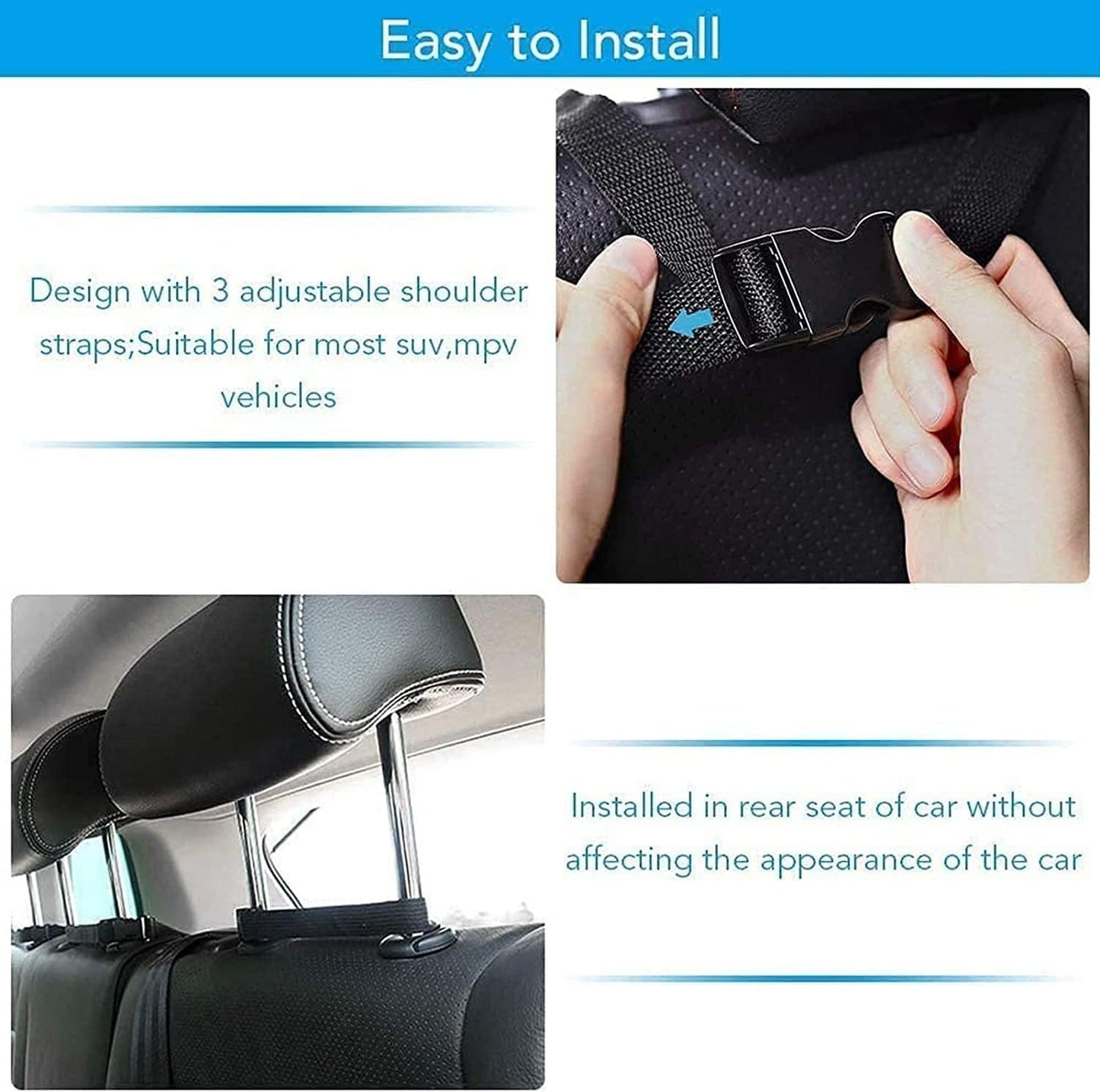 Car Trunk Organizer, Backseat Hanging Organizer with 9 Large Storage Bag -Trunk Organizer for SUV,Truck,Van-Free Your Trunk Space (9bag)