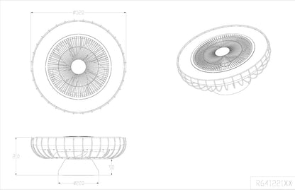 Sandfjord 30W 2700-6500K LED Ceiling Light with Fan Trio Lighting - R64122106