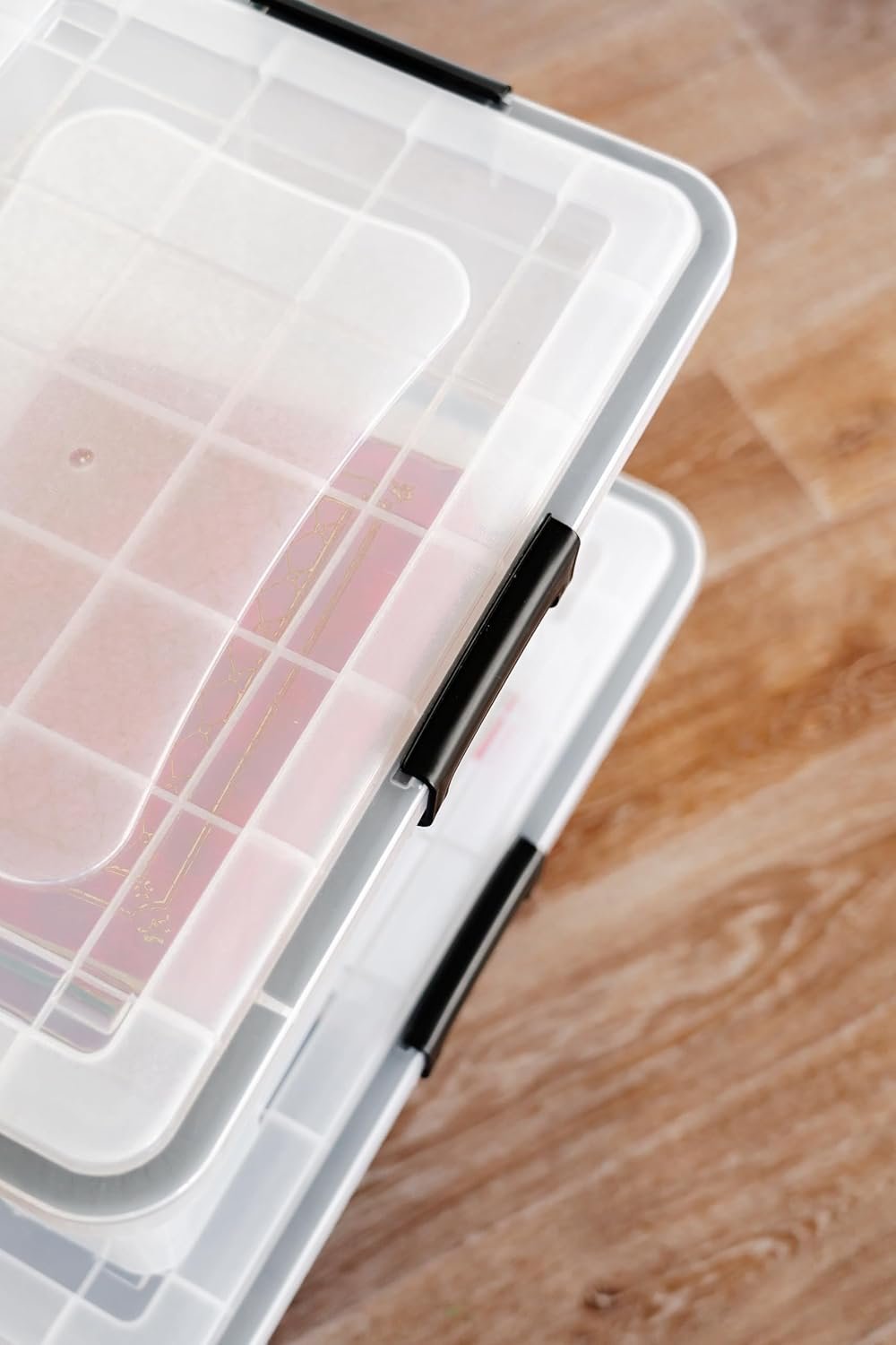 Seymours 30L Super Seal Storage Box with Wheels â€“ Stackable Container with Sealed Lid for Secure, Dustproof, Waterproof Storage of Clothes, Tools, Toys, Documents, Seasonal Items, and More