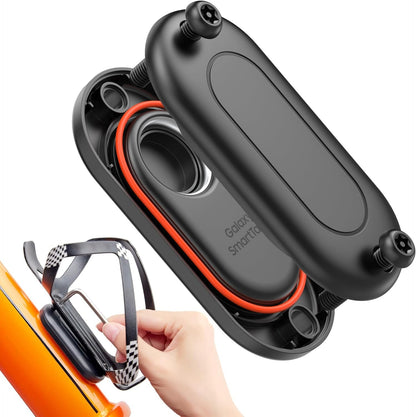 GOCII SmartTag2 Bike Mount, Waterproof Bike GPS Tracker Case for Galaxy Smart tag2, Hidden Under Bottle Cage (1 Pack-Black)