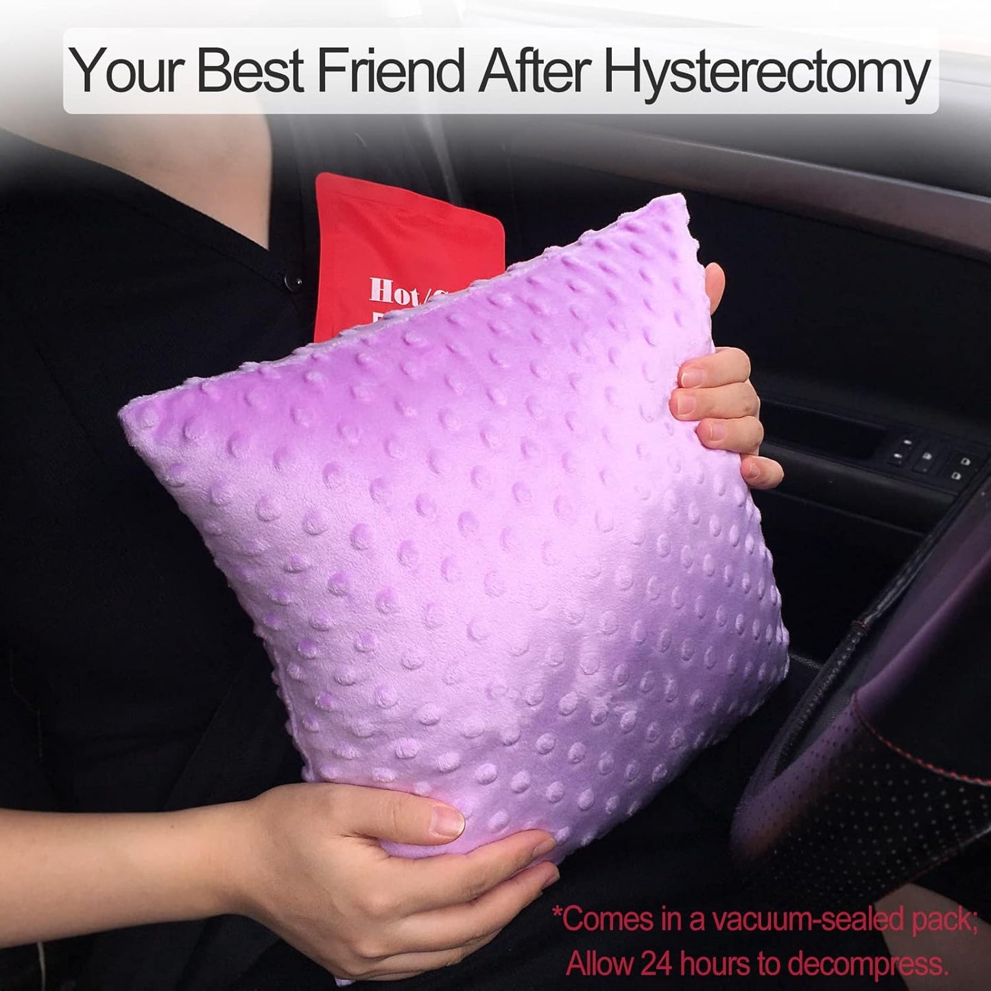 HapiPoppy Heart Surgery Pillow Cough Recovery Pillows with Pocket for Open Heart Surgery Mastectomy Breast Cancer Surgery Bypass Lumpectomy Chemo Port Pacemaker Must Have Pillow Comfort Gifts