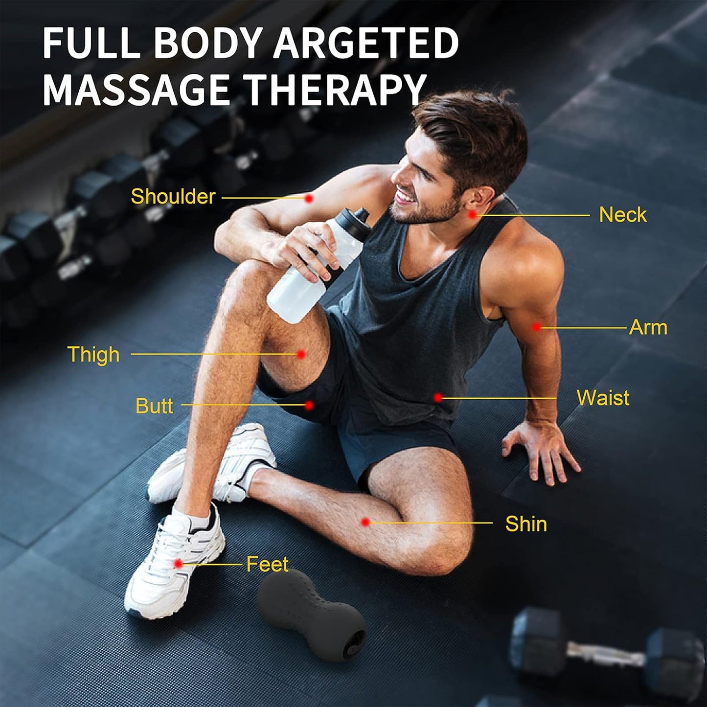 Heating Vibrating Massage Ball - Yoga Foam Roller Ball - Electric Lacrosse Ball with 5 Speed Vibration for Myofascial Release Muscle Recovery Deep Tissue Trigger Point Therapy Fitness Pressure Relief