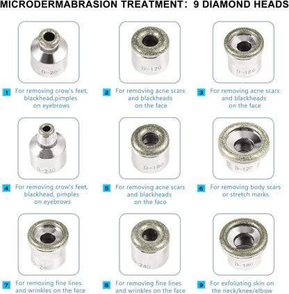 【3-IN-1】Microdermabrasion Machine, mcwdoit 0-68cmHg Strong Suction Power, Professional Dermabrasion Facial Skin Care