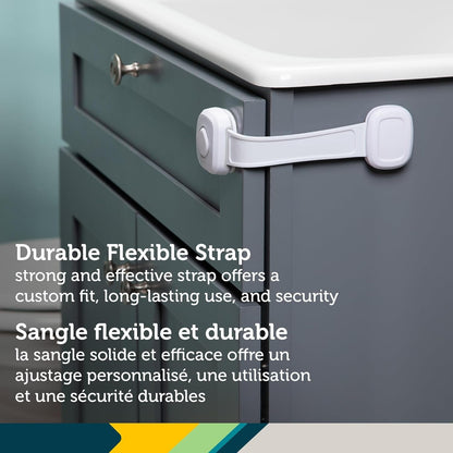 Safety 1st Outsmart™ Multi-Use Lock – Decoy Button Design, Child-Proof Security for Appliances & Cabinets, Easy Adhesive Installation, No Tools Required