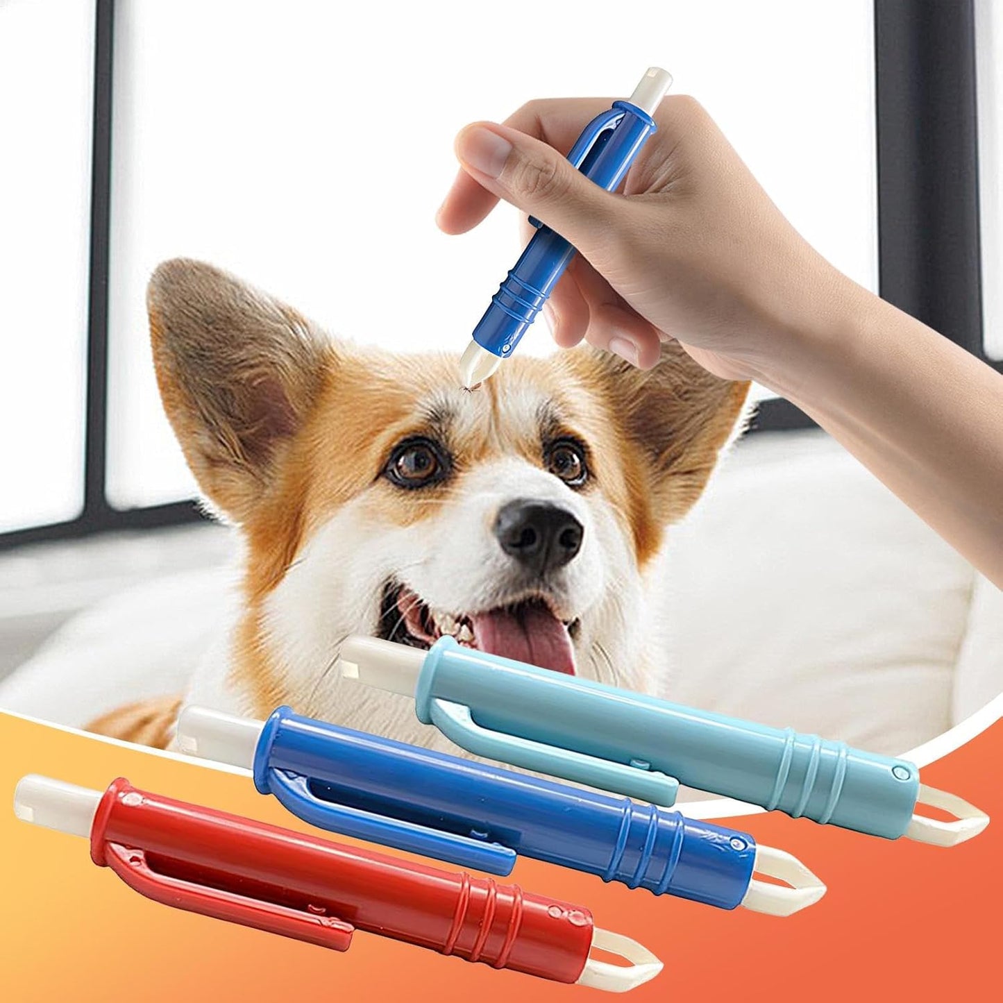 Tick Removal Tool, 3 Pieces Tick Removing Tweezers Set, Multifunctional Pet Grooming Supplies, Portable Quick Cleaning Tools, Ideal for Yard, Outdoor, Travel, Camping