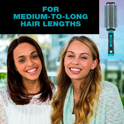 Conair Salon Results Round Hair Brush - Hair Brush Blow Dryer - Large Round Brush for Blow Out - Nylon Bristles - curly hair brush - hair brushes for women - hair brushes for women