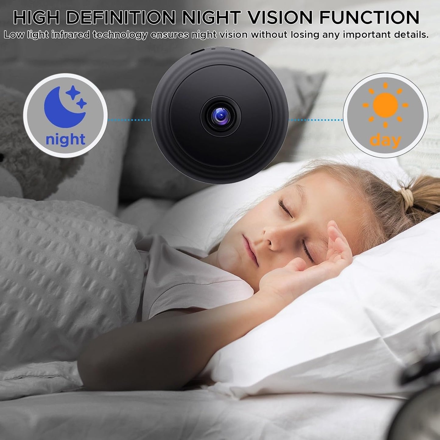 Hidden Cameras -Nanny Cam - WiFi Wireless -1080P HD Security Camera-Best Mini -Car Cameras for Surveillance-Surveillance Camera with Motion Detection and Night Vision