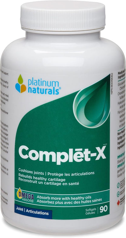 Platinum Naturals Complēt-X, 90 Softgels - Joint Support with Glucosamine, Chondroitin & Omega-3 Fish Oil - Advanced Supplement for Men & Women - Supports Joint & Cartilage Maintenance