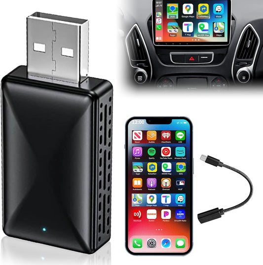 CHEERLINK Wireless Carplay Android Car and Carplay Wireless Adapter, Compatible with iOS 10+ and Android 11.0+, Mini & Stable 5.8GHz WiFi Plug & Play, (USB/Type-C)