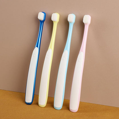 Pet Toothbrush, 4X Pets Soft Head Dentals Brush, 6.1x0.59 Inches, Wide Head Oral Hygiene Kit, Travel Care Routine, Gentle Bristle Cleaning Tool for Home Grooming