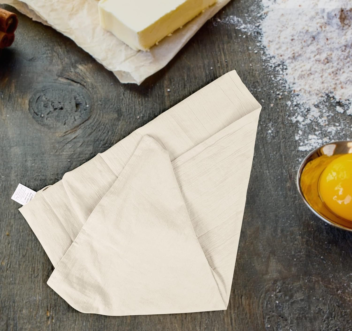Utopia Kitchen Natural Flour Sack Towels [12 Pack - 28 x 28 Inch] 100% Cotton Tea Towels for Cleaning & Drying - Highly Absorbent Kitchen Dish Cloth