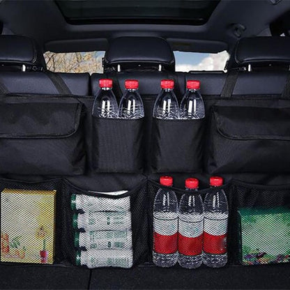 Car Trunk Organizer,Car Grocery Organizer Trunk Carrier - Multi Pocket, Heavy Duty Waterproof Cargo Bag with 9 Storage Compartments for Interior Accessories
