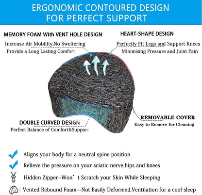 ZJZ Knee Pillow for Side Pillow, Memory Foam Knee Pillow, Suitable for Relieving Leg, Back, Knee Pain, improving Sleep Quality, Butterfly Side Pillow Leg Pillow