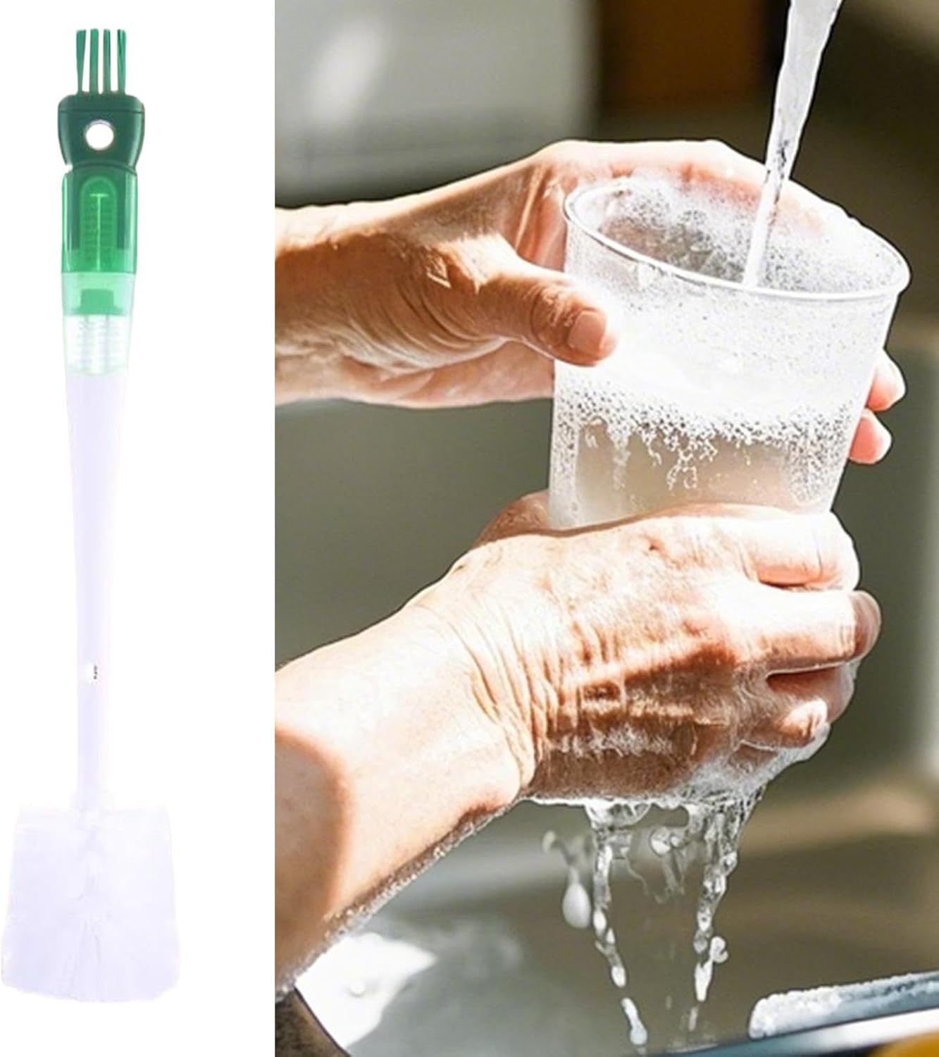 Bottle Brushes for Cleaning, 5-in-1 Multifunctional Washer, Versatile Scrubber Set, 14.17x2.76 Inch Deep Clean for Bottles and Cups, Quality Home Travel Essential, Easy Grip Handle