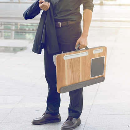 LORYERGO Lap Desk - Lap Laptop Desk Fits for 17 Inch Laptop, Lap Desk with Cushion & Wrist Rest, Laptop Lap Desk w/Mouse Pad & Cellphone Slot, for Couch & Bed, Home & Office