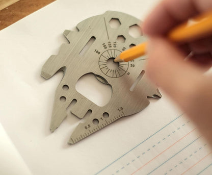 Star Wars Millennium Falcon 8-In-1 Multitool Kit | Hand Tool Gadgets Include Screwdrivers, Wrenches, Bottle Opener, Wire Cutter, Scraper, Protractor | Portable Survival Tool, Camping Accessories