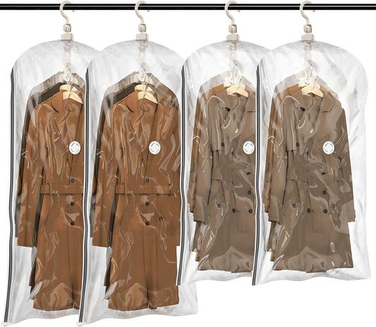 TAILI Vacuum Bags Clothes, Vacuum Bags Clothes Hanging, Vacuum Bags Clothes Coats, Jackets, Organize the Closet Vacuum Clothes 4 Pcs (2 x 135 x 70 cm) (2 x 105 x 70 cm)