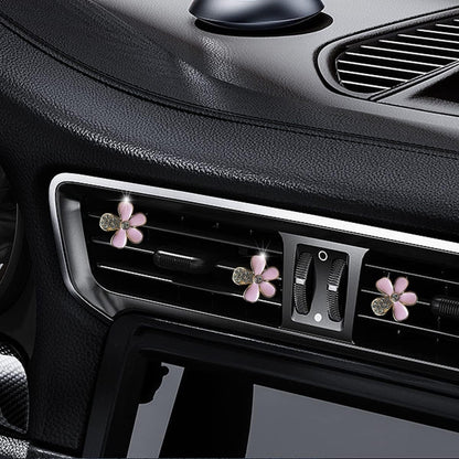JNNJ 6 Pcs Daisy Flower Car Air Vent Air Vent Clip Car Air Freshener Flower Shape Car Perfume Diffuser Clip Cute Accessories for Car Interior Decoration (Pink)