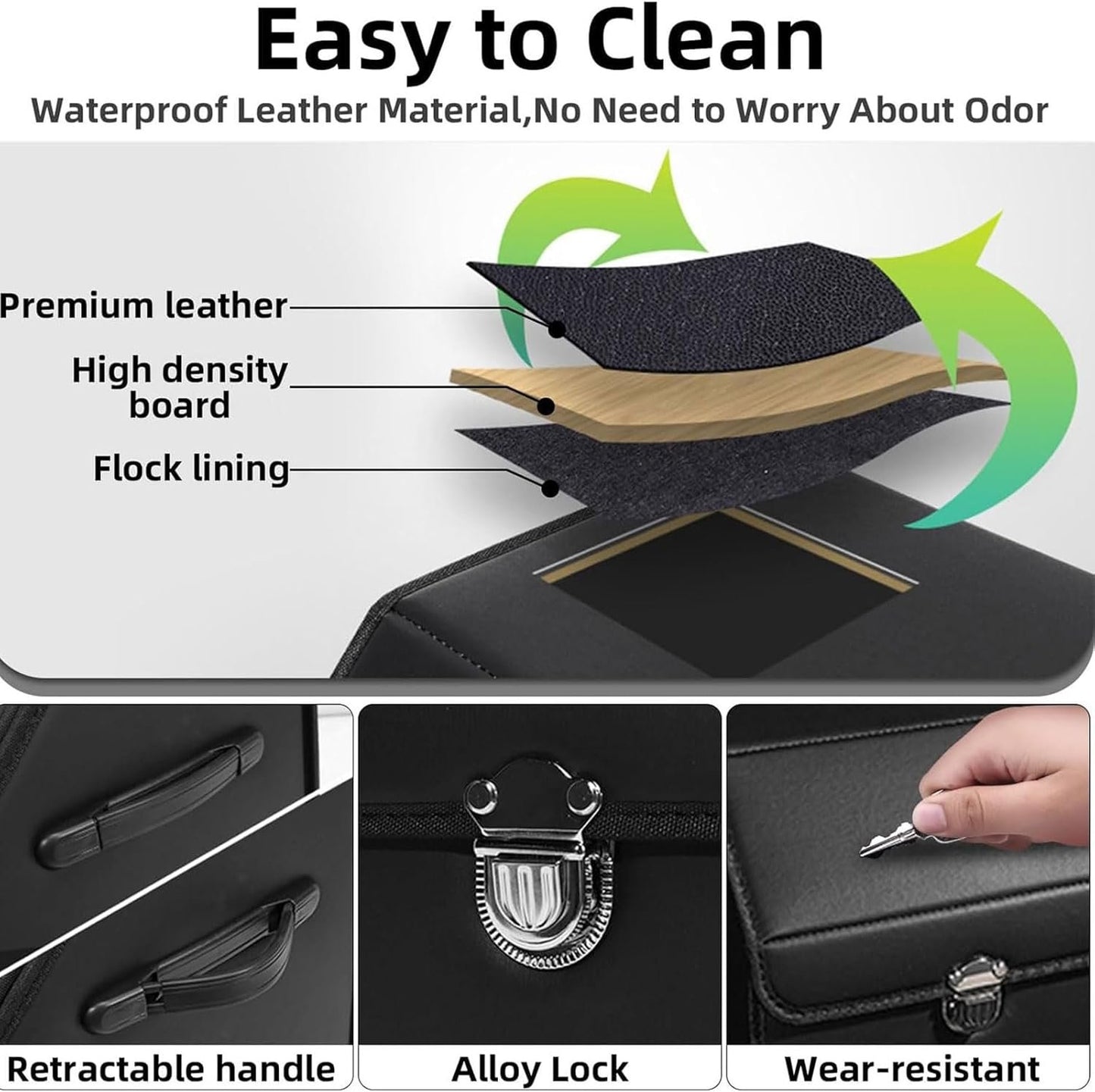 Car Trunk Organizer for Mini Countryman ALL4 F54 F55 F56 F57 F60,Large Capacity Multi Compartment Car Trunk Storage Box,Collapsible Car Storage Organizer,S-B