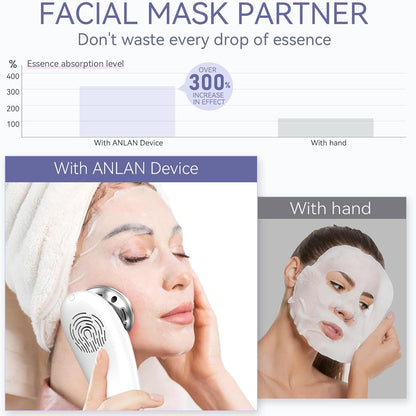 ANLAN Multifunctional Anti-Wrinkle Beauty Massager, Red and Blue Hot and Cold Facial Massage, Deep Cleansing Anti-Aging Firming and Lifting