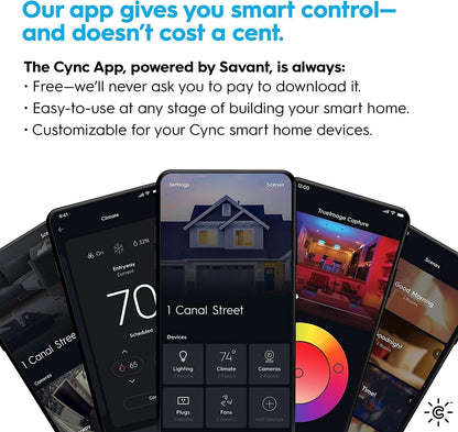 GE Cync Soft White Direct Connect Smart Bulb (LED G25 Bulb), 60W Replacement, Bluetooth/WiFi Enabled, Works with Alexa, Google Assistant Without Hub, Pack of 1