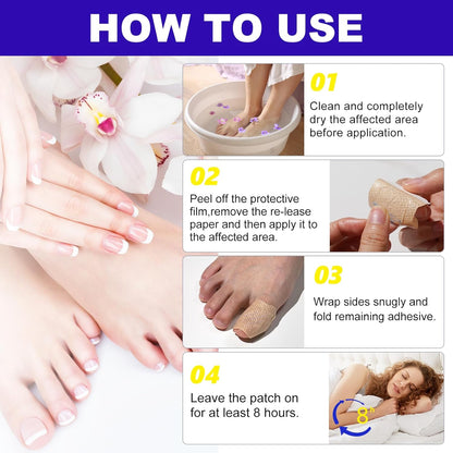 Toenail Treatment Extra Strength - 24 Pcs Nighttime Nail Patches, Overnight Toe Nail Treatments for Damaged Nails Foot Nails Repair and Care