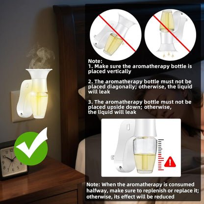 [Upgrade] 4PCS Wall Fragrance Plug in with Light Compatible with Bath and Body Works WallFlower Fragrance,Rotating Control Scent Diffuser Plugs Essential Oil Plugs in Wall for Home,Office/Plug Only
