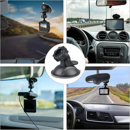 HOPEYMY26 360° Rotation Car Dash Cam Suction Cup Mount with 6 Adapters for Use in Navigation Devices, Cameras, Windscreens and Car Dashboards