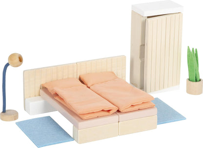 small foot Dollhouse Furniture Wooden Bedroom Dolls House Furniture Set for Kids 3 Years Old 12631